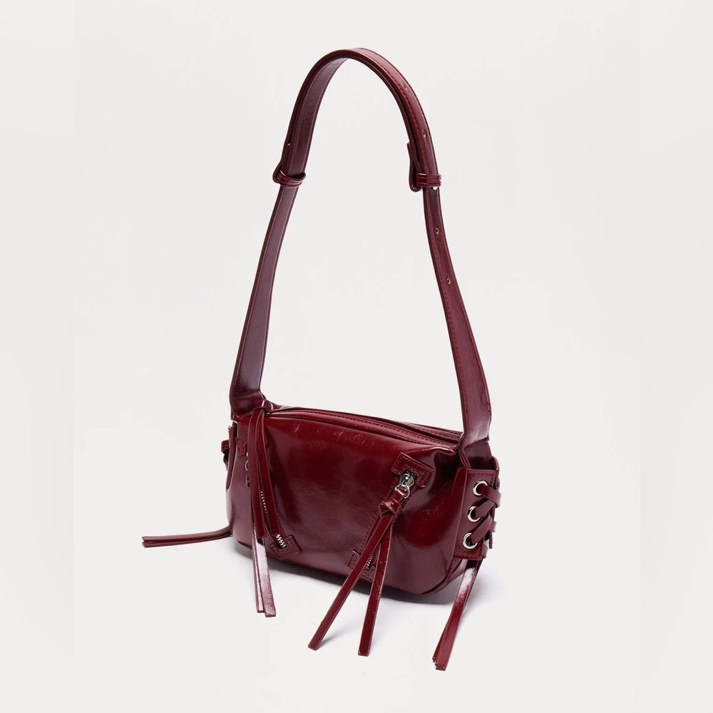 Fashion Nova Burgundy Crossbody Handbag NEW - Picture 4 of 5